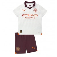 Echipament fotbal Manchester City Tricou Deplasare 2023-24 pentru copii maneca scurta (+ Pantaloni scurti)
